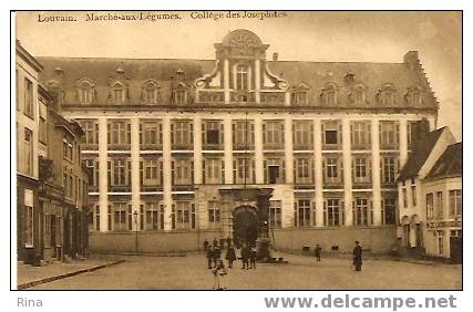 Louvain Mache-aux Légumes Collége Des Joséphites Gelopen Kaarts - Leuven