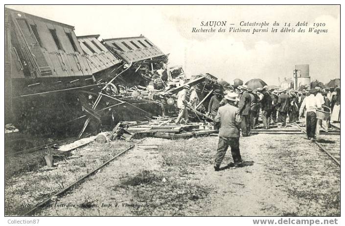 17 - CHARENTE MARITIME - SAUJON - CATASTROPHE FERROVIAIRE - TRAIN - CHEMIN De FER - SUPERBE PLAN - Saujon