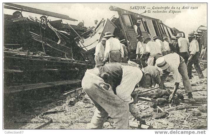 17 - CHARENTE MARITIME - SAUJON - CATASTROPHE FERROVIAIRE - TRAIN - CHEMIN De FER - SUPERBE PLAN - Saujon