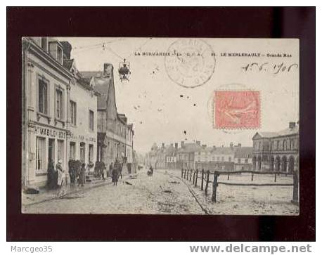 14659 Le Merlerault Grande Rue édit.la Cpa N°11 Animée Belle Carte Café De La Place Marchand De Bois Mabile Belle Carte - Le Merlerault