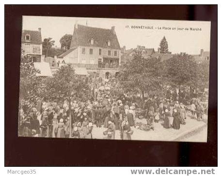 14668 Bonnétable La Place Un Jour De Marché édit.dolbeau N°17 Animée Belle Carte - Bonnetable