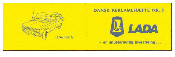 DANMARK-GROENLAND : « Reklamehaefte Nr.3 : LADA « :AUTO,VOITURE,CAR,LADA 1500 S,ANTENNE,AERIAL, - Autres & Non Classés