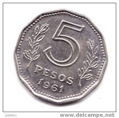 5 Pesos 1961 Argentine - Argentine
