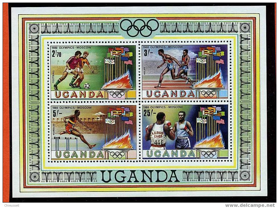 Ouganda ** Bloc N° 22 - J.O. De Moscou - Uganda (1962-...)