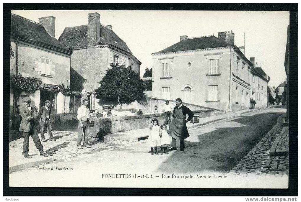 37 - FONDETTES - Rue Principale. Vers Le Lavoir - BELLE ANIMATION - Fondettes