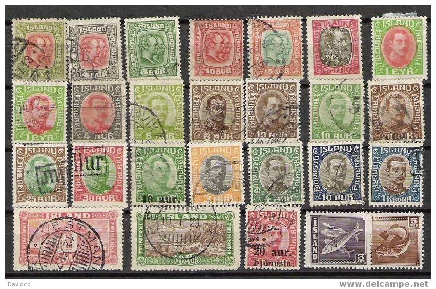 R051.-. ICELAND / ISLANDIA .- 1908-1939- MIXED LOT .- MH / USED .SCV: US$ 59.00 ++ - Andere & Zonder Classificatie