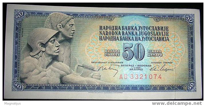 Yugoslavia,Bancnote,50 Dinars,1968.,Paper,Money - Yougoslavie