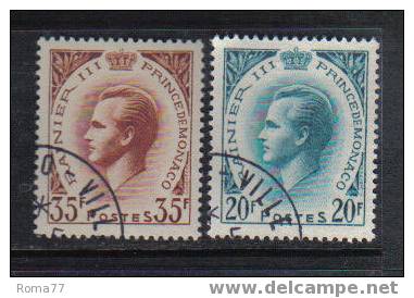 ES174c - MONACO 1955,  Effigie : 20 E 30 Fr N. 425A+426A - Gebraucht