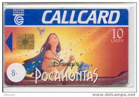 Disney Op Telefoonkaart IRELAND POCAHONTAS (8) - Disney