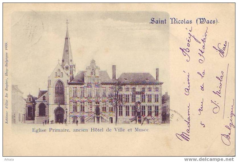 SAINT NICOLAS WAES = Eglise - Ancien Hôtel De Ville Et Musée  (1900) - Sint-Niklaas