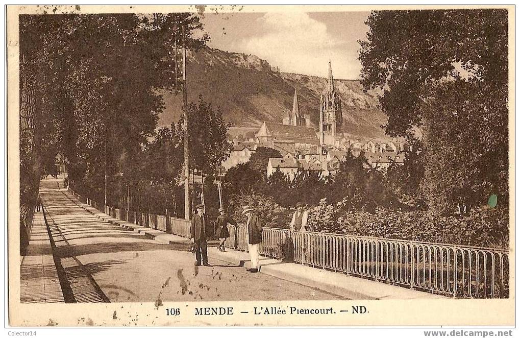 MENDE L'ALLEE PIENCOURT 1937 - Mende