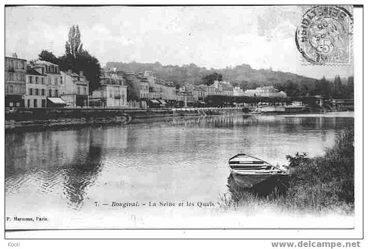 78Z72-BOU-05 - BOUGIVAL -  La Seine Et Les Quais - Marmuse N° 7 - Dos Non Divisé - Bougival