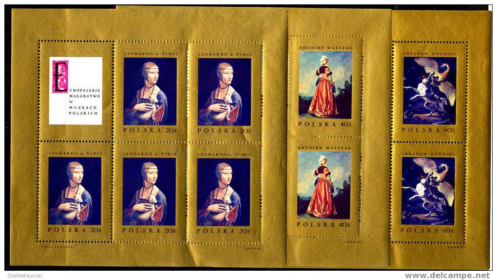 POLOGNE - Yvert - Feuiiles De 5 X 1660/67** + Vignettes - Cote 35 € - Museen