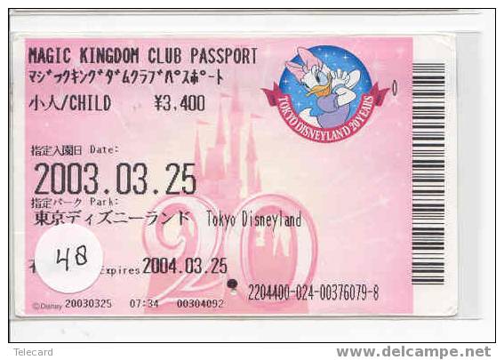 Disney Fast Pass Entreecard TOKYO DISNEYLAND Magig Kingdom Passport (48) - Disney