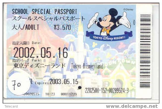 Disney Op Passport Entreecard TOKYO DISNEYLAND School Special Adult Passport (70) - Disney