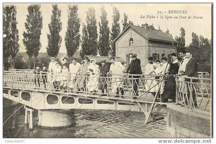 ACHAT IMMEDIAT < PECHE à La LIGNE Au PONT à BERGUES - PECHEURS - TRES BEAU PLAN - Pêche