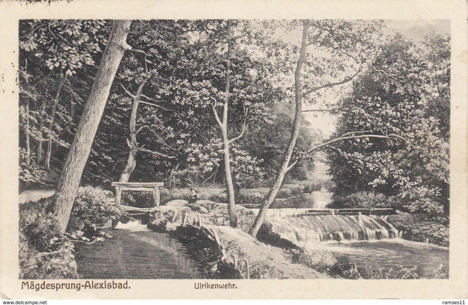 AK ALEXISBAD, HARZGERODE, Mägdesprung Ulrikenwehr 1925 - Harzgerode