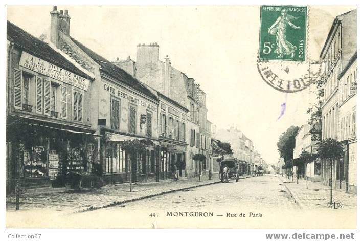 91 - ESSONNE - MONTGERON - RUE De PARIS - COMMERCES - BELLE CARTE - Montgeron