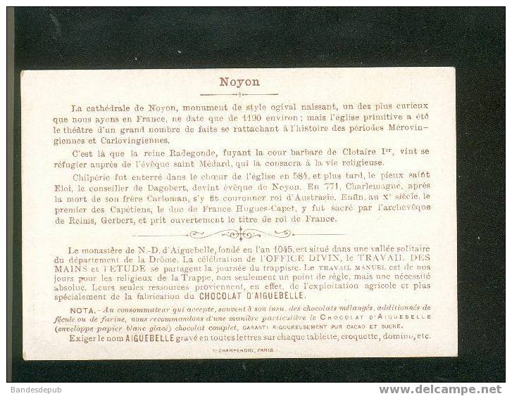 Aiguebelle Chromo Dorée Noyon Sacre De Hugues Capet Roi France Histoire France X11 - Aiguebelle