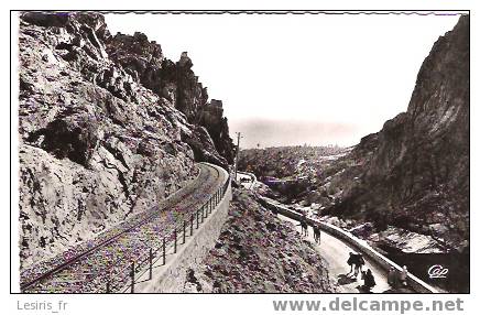 CP - PHOTO - GORGES D´EL KANTARA - LA LIGNE DE CHEMIN DE FER - 592 - C. A. P. - ANIMEE - Otros & Sin Clasificación