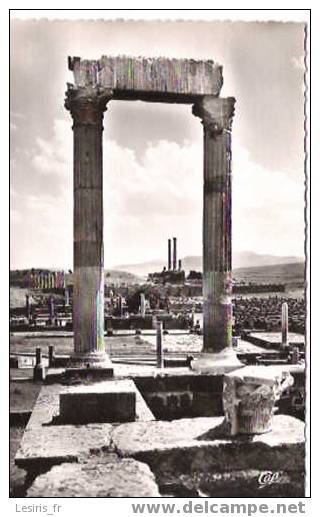 CP - PHOTO - RUINES ROMAINES DE TIMGAD - 67 - TEMPLE DU GENIE DE LA COLONIE - C. A. P. - Otros & Sin Clasificación