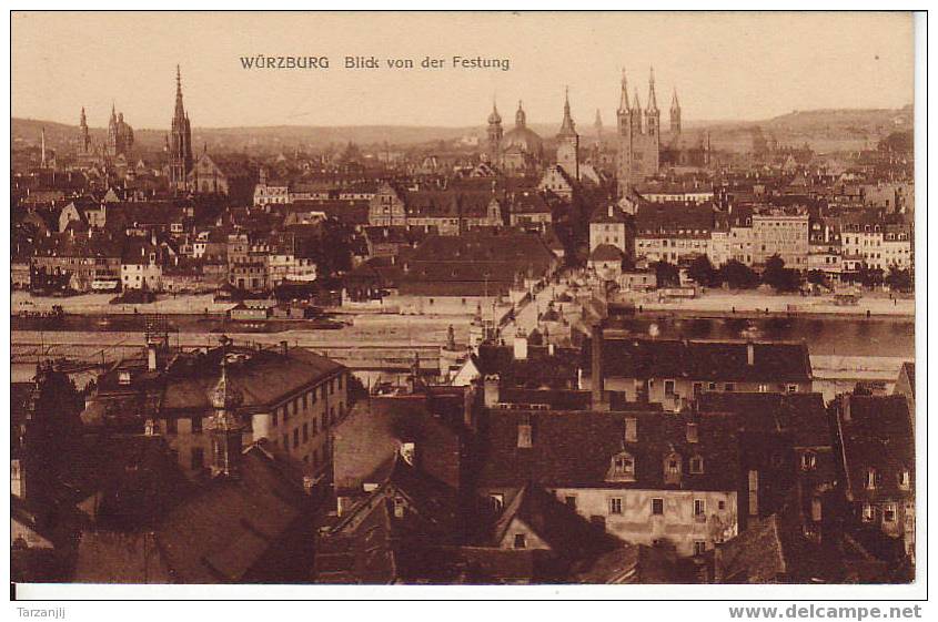 CPA De Würzburg  ( Allemagne Bavière ): Blick Von Der Festung - Wuerzburg