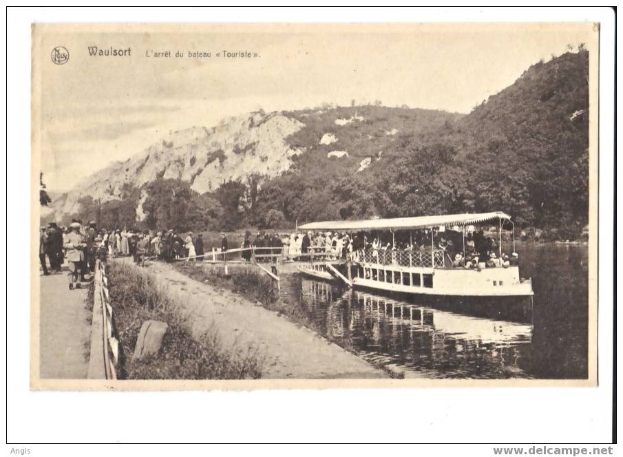 CPA-----Belgique ----WAULSORT----BATEAU---"TOURISTE" - Hastière