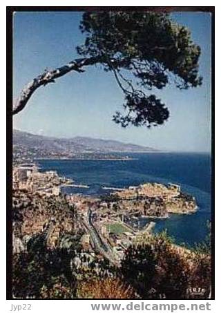 Jolie CP Vue Générale De La Principauté De Monaco & De Monte Carlo, Au Fond Le Cap Martin Et L'Italie - écrite En 1969 - Panoramic Views