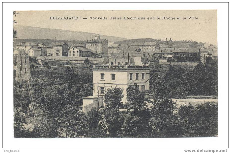 Bellegarde  -  Nouvelle Usine Electrique Sur Le Rhône Et La Ville - Bellegarde-sur-Valserine