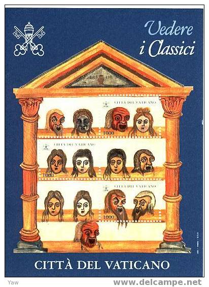 VATICANO 1997 BF I CLASSICI DELLA LETTERATURA - Blocks & Sheetlets & Panes