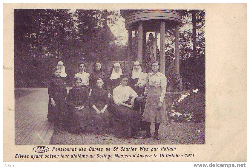 HOLLAIN = Pensionnat Des Dames De St Charles Wez Par Hollain  (V.P.F.) 1911 - Brunehaut