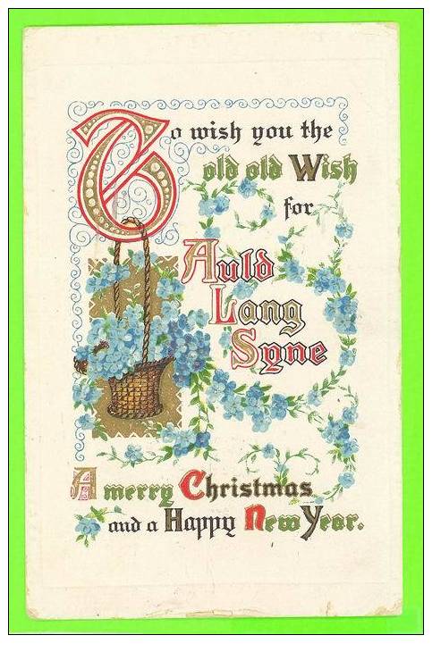 MERRY CHRISTMAS WICH - CARD TRAVEL IN 1911 - - Autres & Non Classés