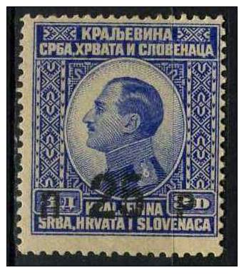 PIA - YUG - 1925 - Francobollo Del 1921 Con Nuovo Valore In Soprastampa - (Un 168) - Ungebraucht