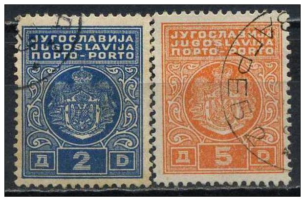 PIA - YUG -1931 - Segnatasse - T.Taxe -Post Pay - (Un 78A-82A) - Timbres-taxe