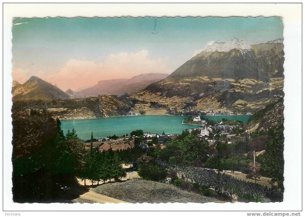 Lac D´ Annecy, Duingt, Vue Générale, Les Dents De Lanfon Et Le Parmelan (07-1258) - Duingt