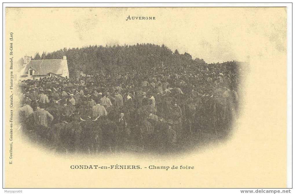 Reproduction CPA – Condat-en-Féniers – Champ De Foire - Condat