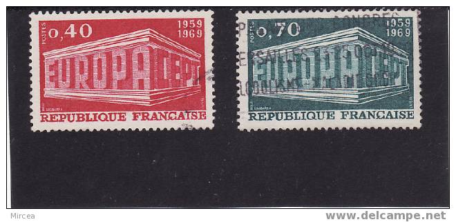 France  Yv.no.1598/9 Obliteres,serie Complete - 1969