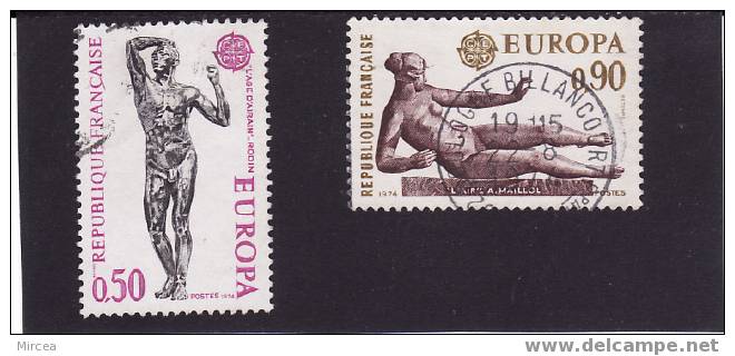 France 1974 - Yv.no.1789/90 Obliteres - 1974