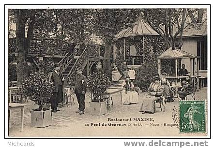 CPA 93 PONT DE GOURNAY - Restaurant Maxime - Noces, Banquets - Gournay Sur Marne