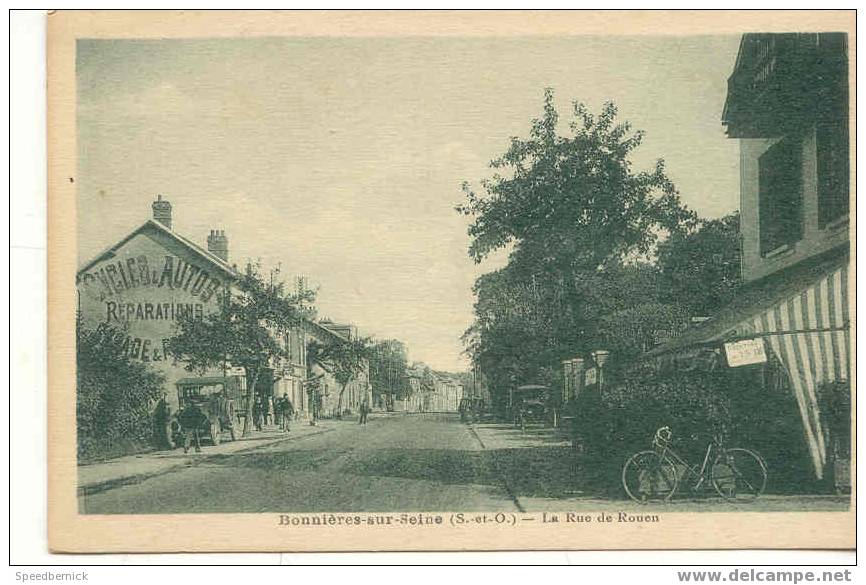 6765 Bonnieres Sur Seine La Rue De Rouen  Garnier Café Tabac Bonnières . Cycles Autos Réparations - Autres & Non Classés