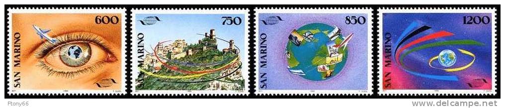 1995 San Marino - 4 Minifogli / Minisheets "Organizzazione Mondiale Turismo" MNH** - Hojas Bloque