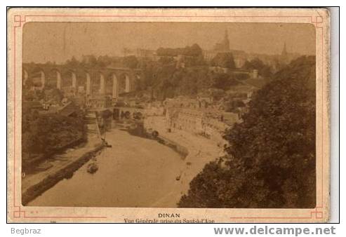 DINAN  VUE GENERALE PRIS DU SAUT A L ANE PHOTO CARTONNEE  16,5 Cm / 11cm - Lieux