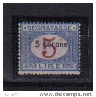 L136a - DALMAZIA 1922, Segnatasse Il 5/5 Lire N. 4  *** - Dalmatie