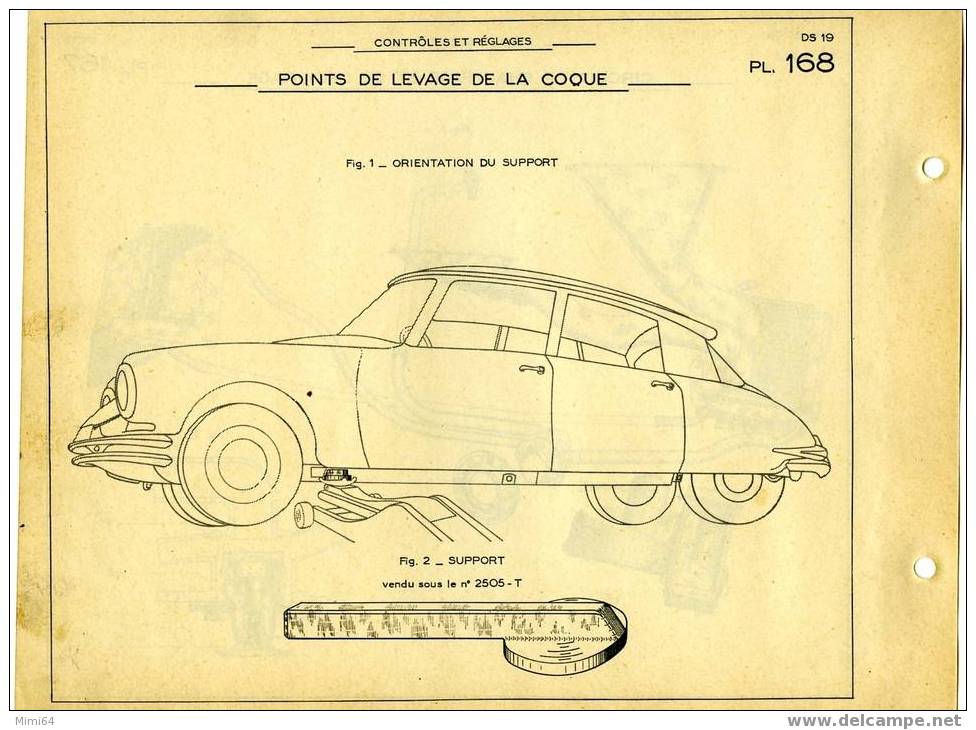 AUTO   CITROEN -- DICTIONNAIRE DE REPARATIONS DS 19 --N° 465 EDITION 1960-184 PLANCHES-475 TEXTE - Auto