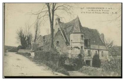 (37) ROCHECORBON Le Moulin De Touvoie Et La Route De Parçay-Meslay - Rochecorbon