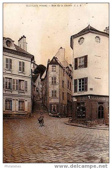 MEULAN   RUE DE LA CHAINE  1904 - Meulan