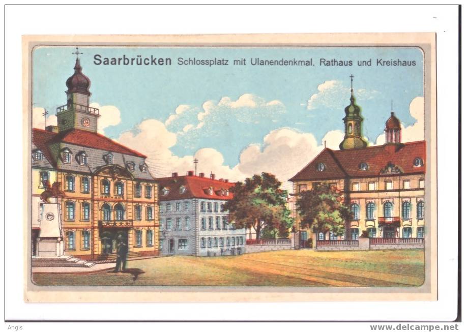 CPA----ALLEMAGNE----SAARBRUCKEN----SCHLOSSPLATZ - Saarbruecken