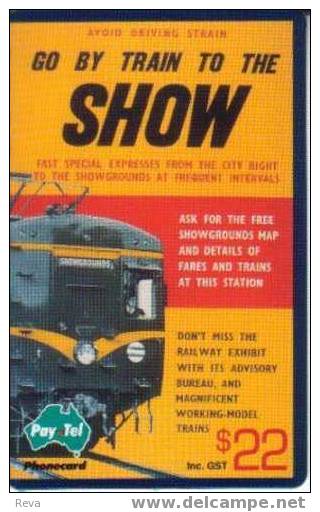 AUSTRALIA $22  TRAIN TRAINS  USE LOCAL TRANSPORT   POSTERS SERIES  MINT 1500 ISSUED ONLY!! SHIP USED ! SPECIAL PRICE!! - Australia