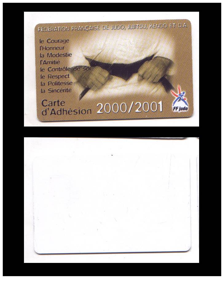 FEDERATION FRANCAISE DE JUDO - JUJITSU - KENDO ET D.A.  2000  2001 - Arti Martiali