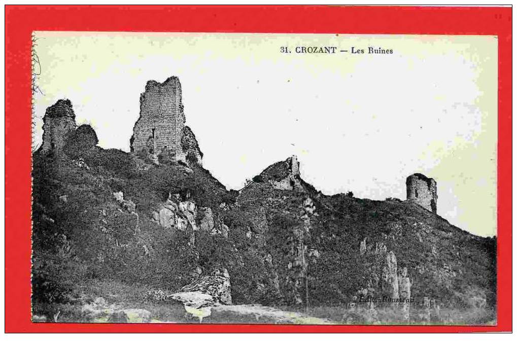 CROZANT 1920 LES RUINES CARTE EN SUPERBE ETAT - Crozant